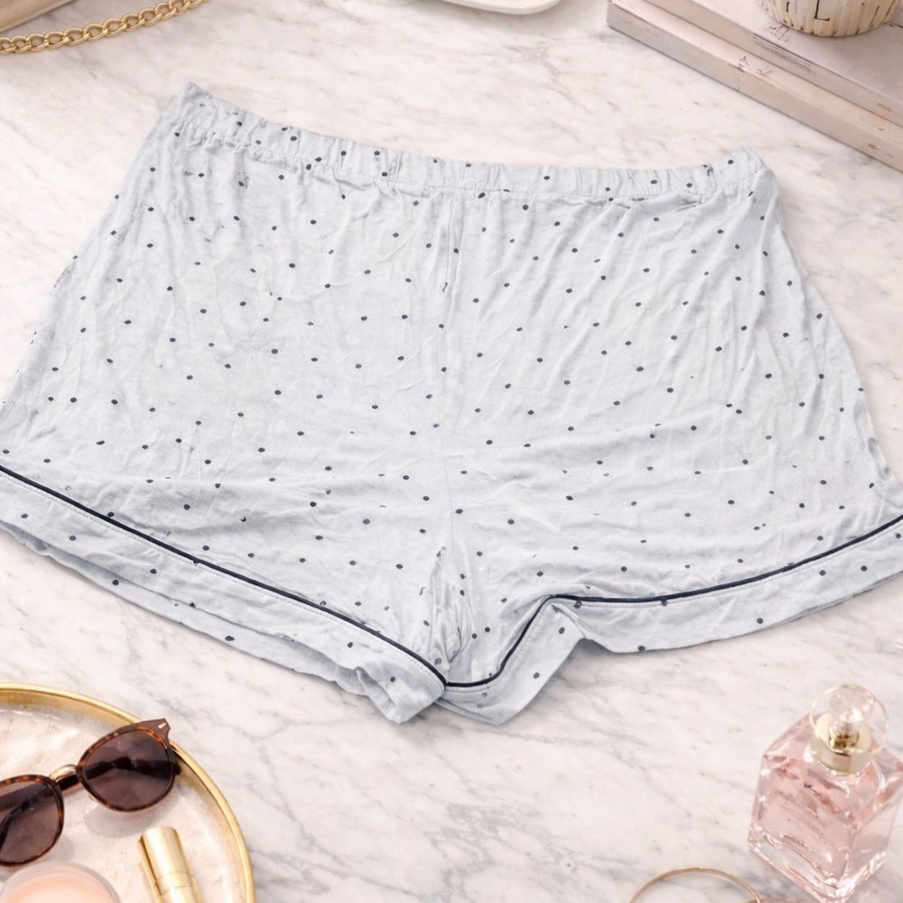 Banana Republic Women's Polka Dot Sleep Shorts - Light Blue